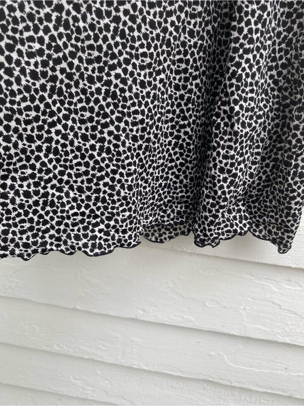 smart & sexy Black and White Leopard Spots Lace-Trim Chemise Tank Mini Dress - Picture 4 of 7